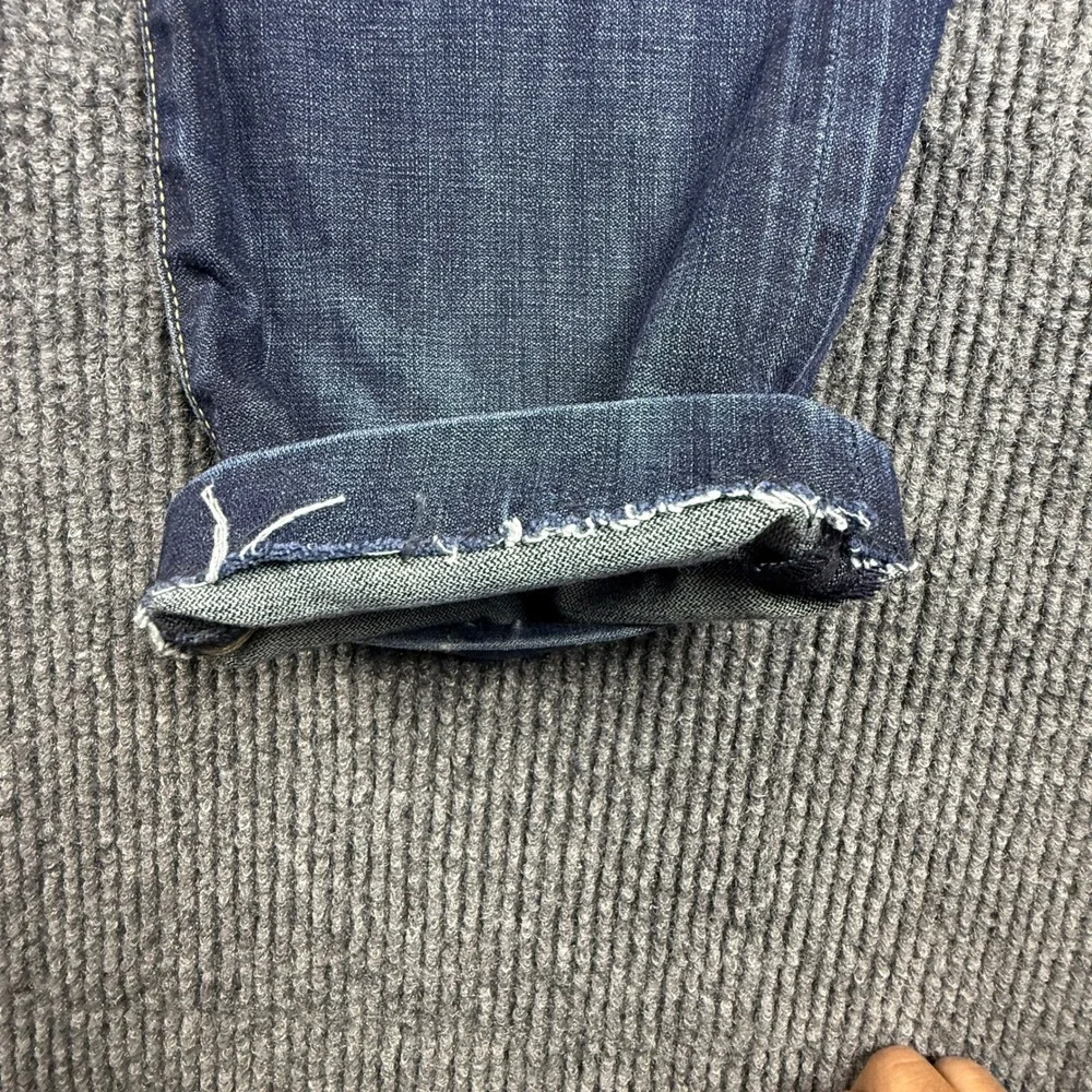 Levis 508 Regular Taper Jeans Mens 38x30 (Hemmed shorter) Dark‎ Wash Blue Denim